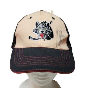 Chicago Wolves Signed Adjustable Hat Unknown Autograph AHL Hockey OSFM